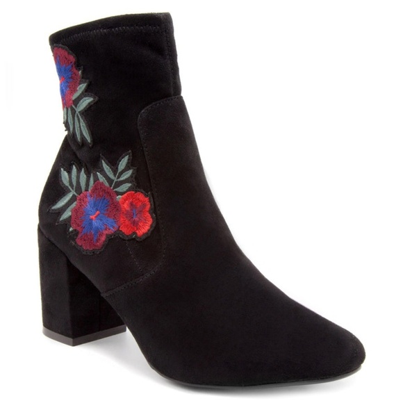 Rampage Embroidered Ankle Boots - Picture 1 of 5